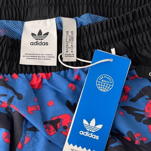 Adidas Shorts Mens Medium NWT Abstract Archive Print Streetwear Retro Basketball - Picture 7 of 7